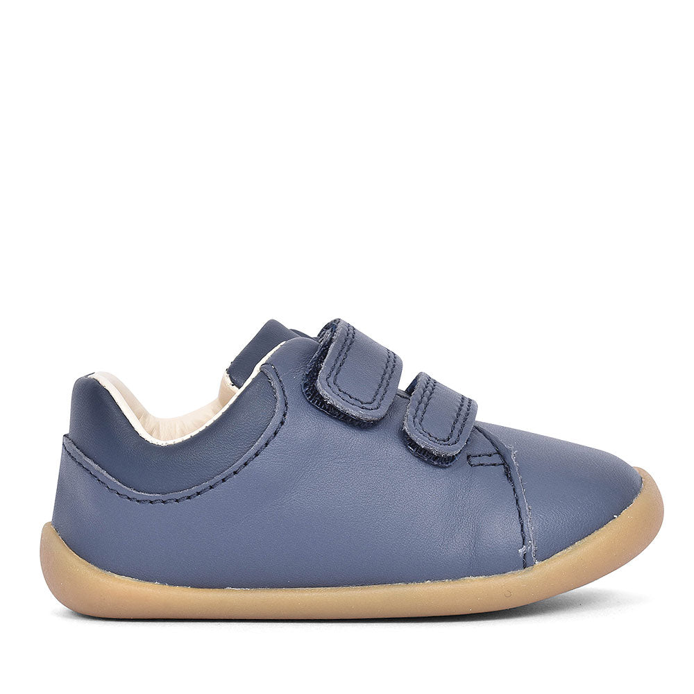Boys Pre-walker Roamer Craft Navy Leather Shoe In Kids F Fit