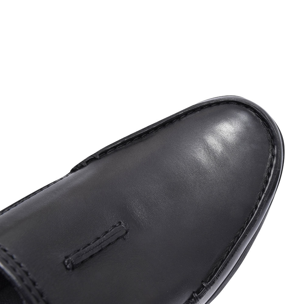 Cotrell Free Leather H Fit Slip On Shoe For Men In Blk Leather