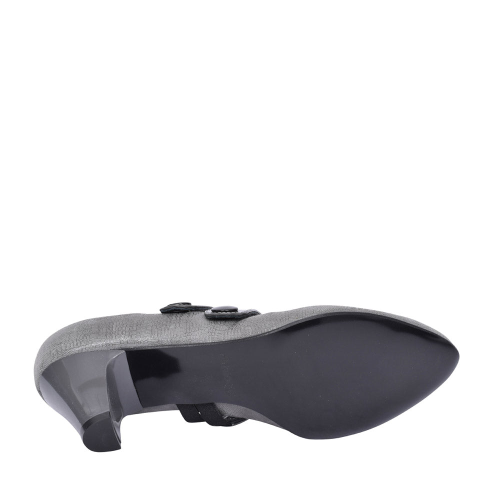Ladies 5536 G-fit Mary Jane Court Shoe In Grey