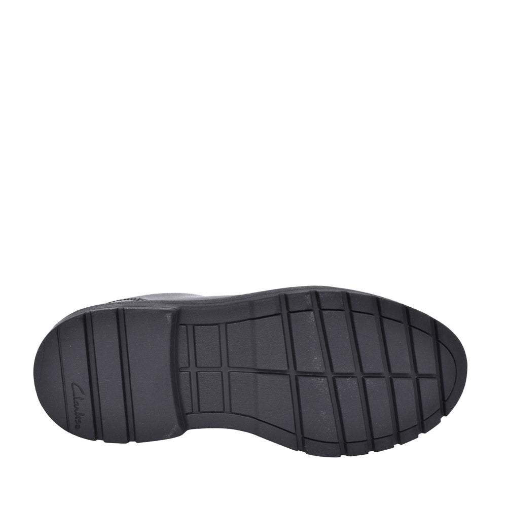 Boys Loxham Pace Black Leather Laced Shoe In Kids G Fit
