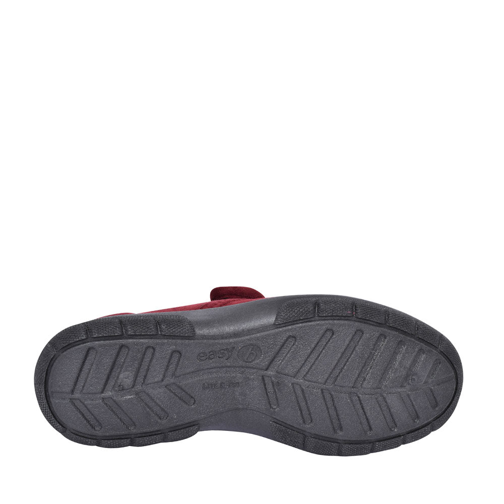 Mens Daniel 2v Extra Wide Velcro Slipper In Burgandy
