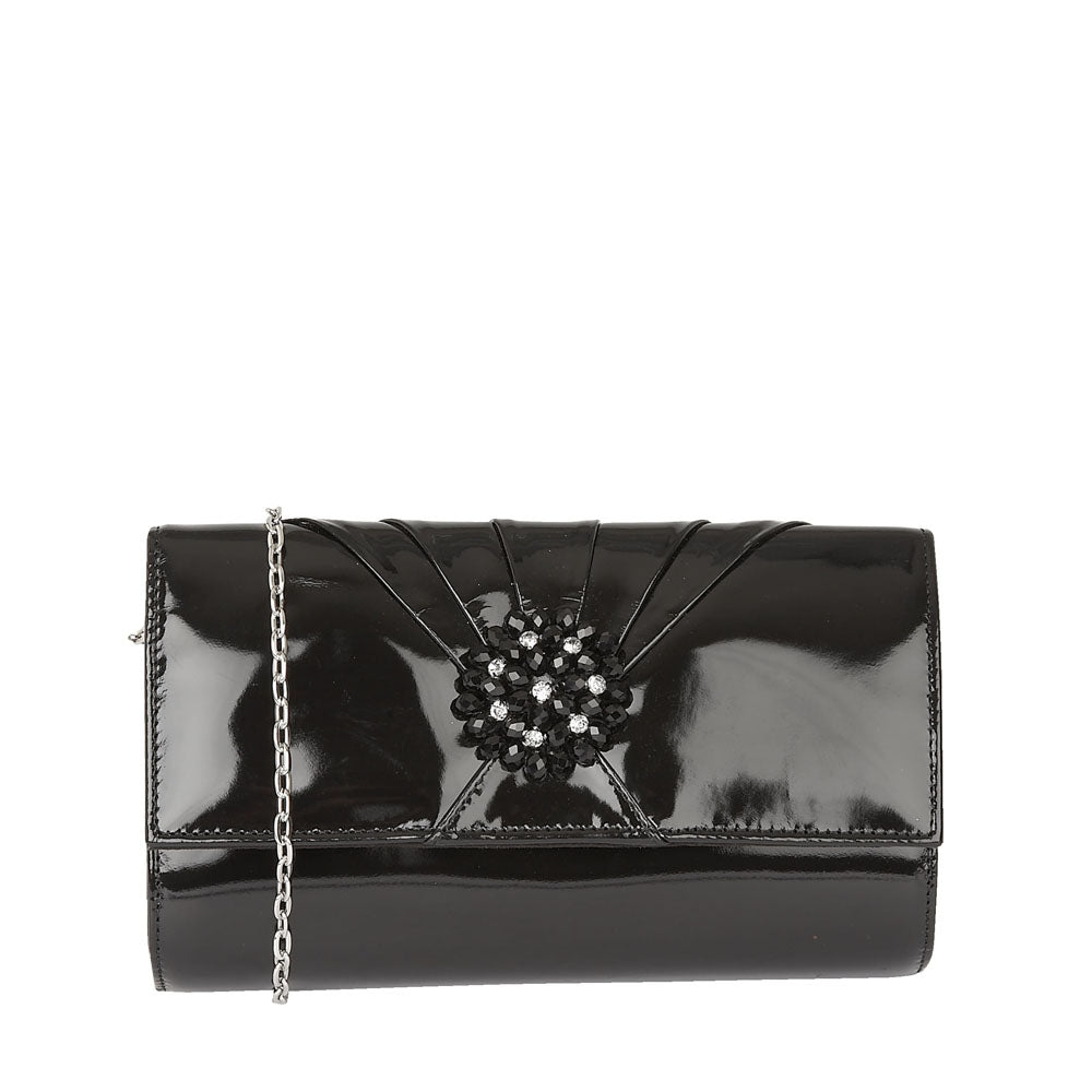 Ulg019 Aria Clutch Bag In Blk Patent
