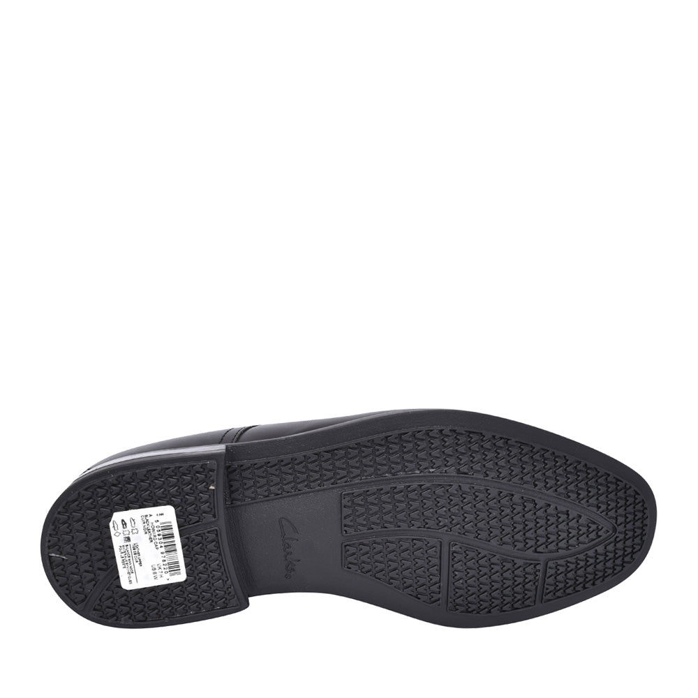 Mens Howard Cap Leather H-fit Shoe In Blk Leather