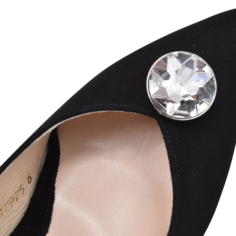 Ladies 7975 High Heel Court Shoe In Black