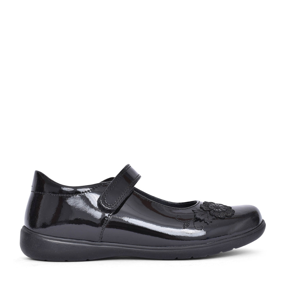 Girls Wish Black Patent Mary Jane In Kids F Fit