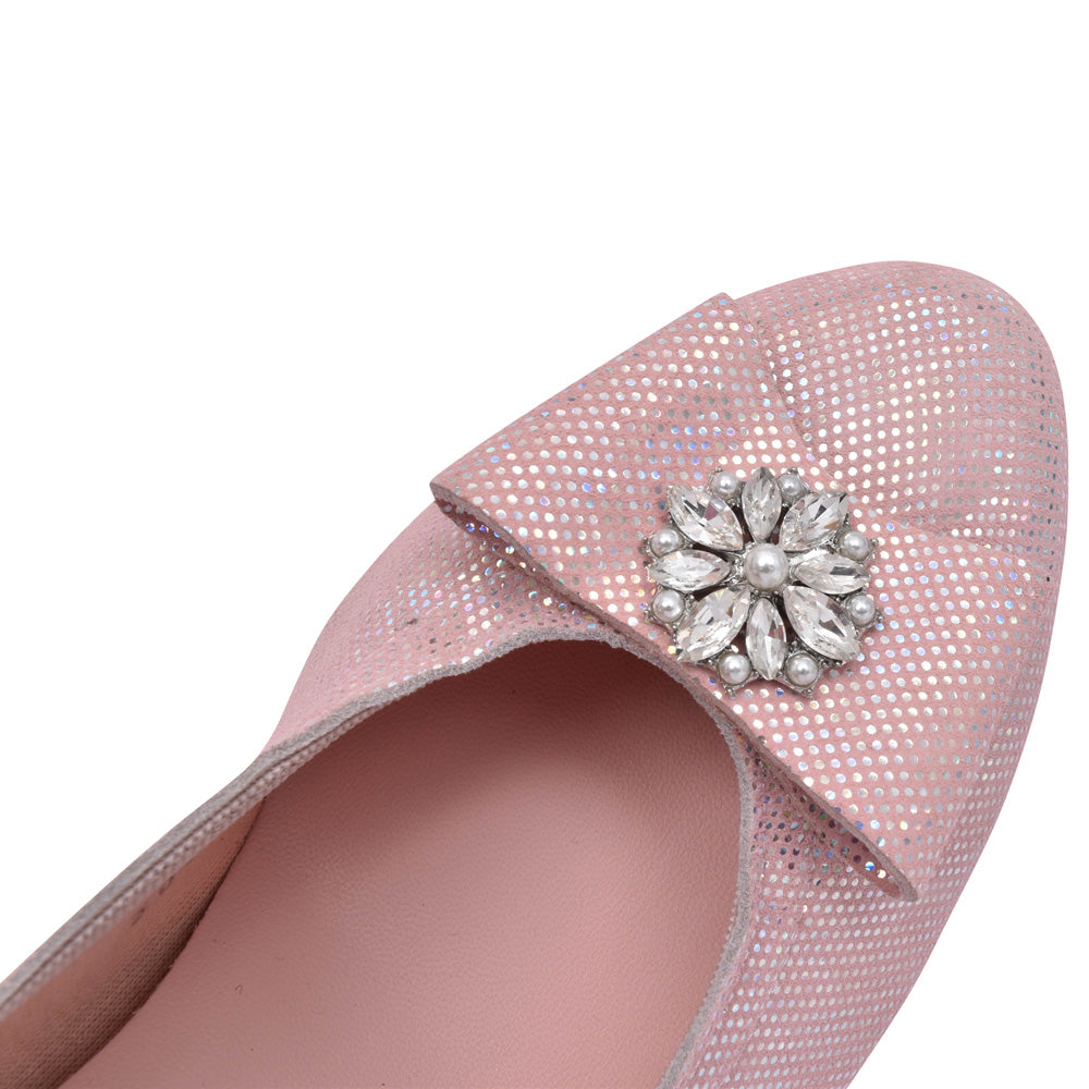 Ladies 3030 Low Heel Court Shoe In Pink