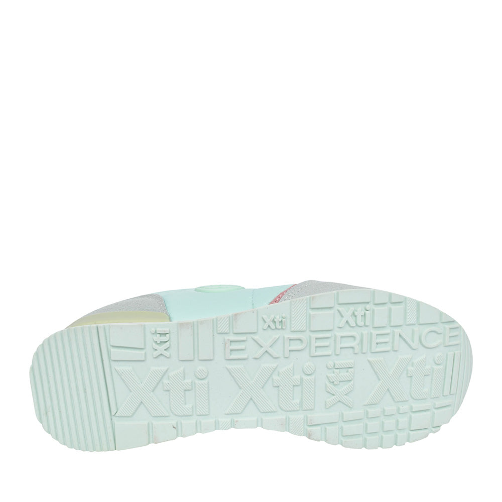 Ladies 141024 Laced Trainer In Aqua