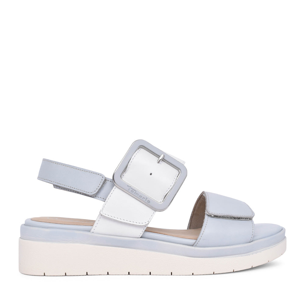 Ladies 8-88706 Velcro Sandal In Sky Blue