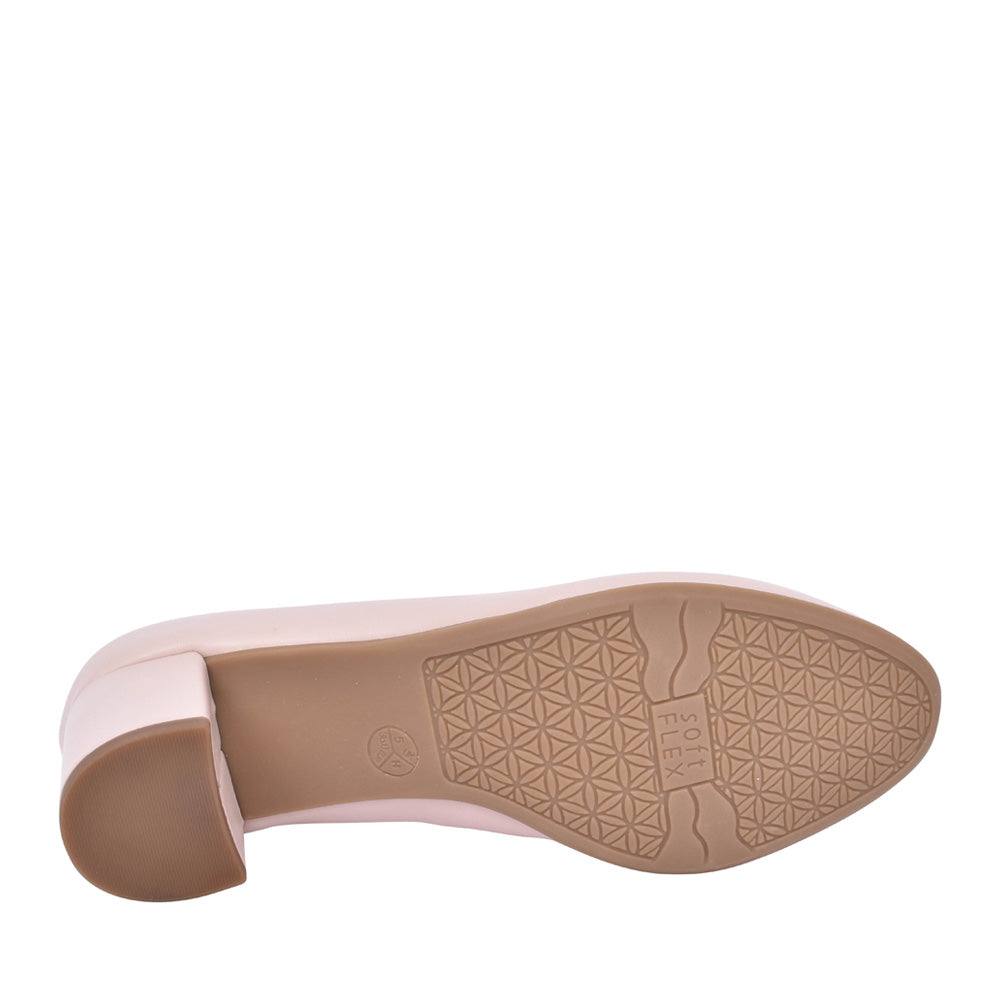 Ladies 8-22475 Low Heel Court Shoe In Pink