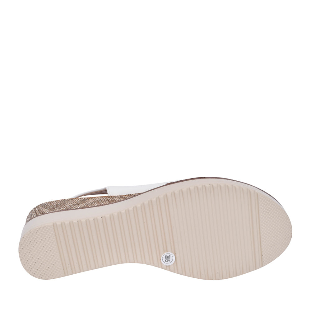 Ladies Mirfa Wedge Sandal In White