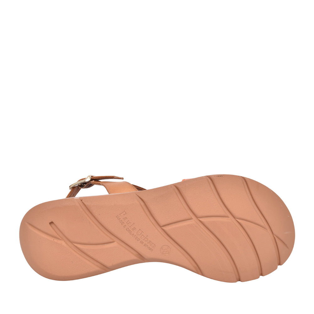 Ladies 24-17 Wedge Sandal In Orange