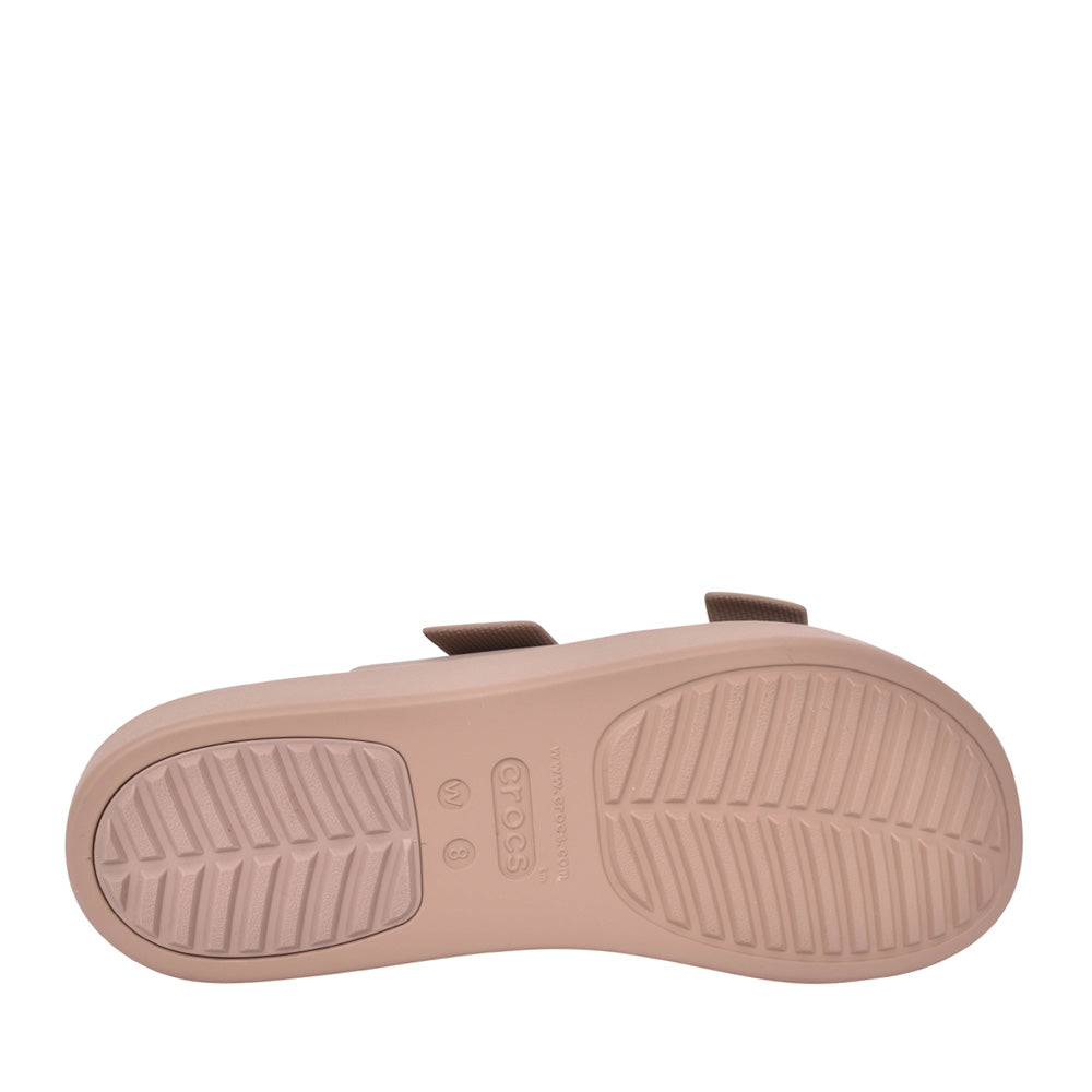 Ladies 207431 Brooklyn Buckle Low Wedge Sandal In Latte