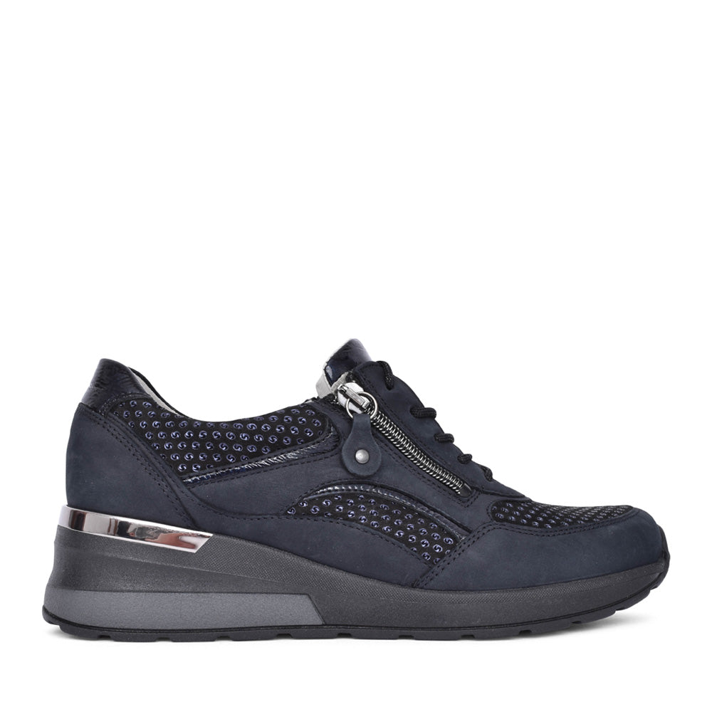 Ladies 939011 H-clara Laced Trainer In Navy