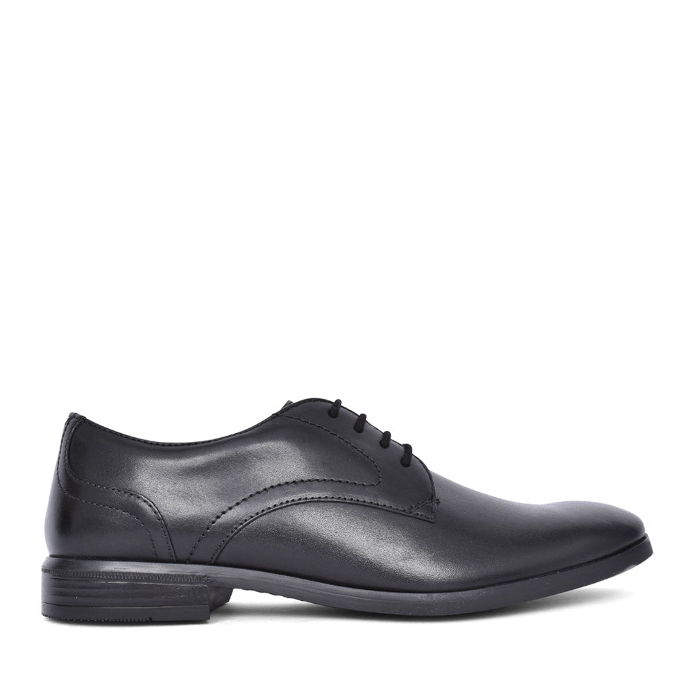 Mens Brandon Lace Leather G-fit Shoe In Black