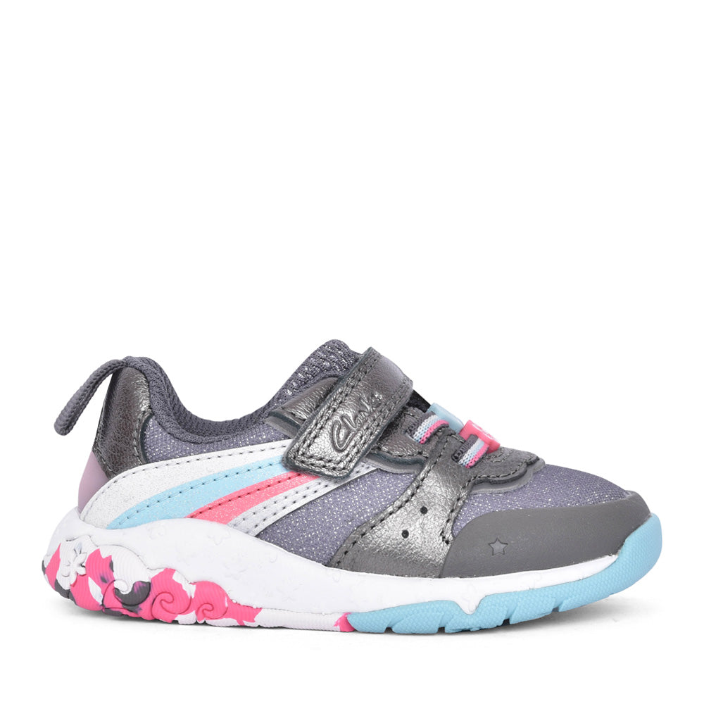 Girls Tidal Star Toddler Gunmetal Shoe In Kids F Fit