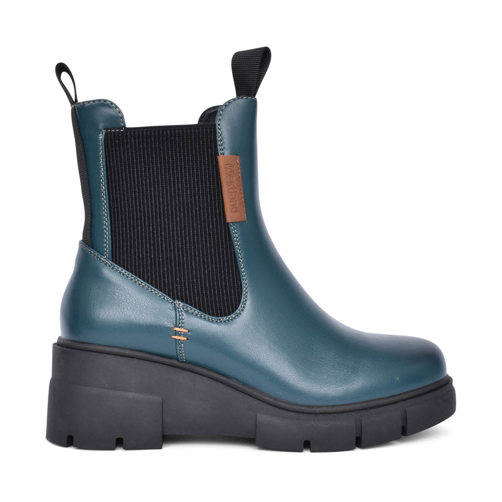 Ladies 582601 Willey 01 Ankle Boot In Teal