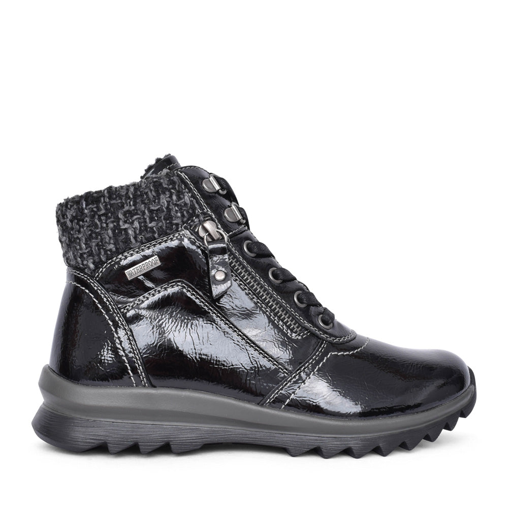 Ladies Psyche Glb135 Laced Ankle Boot In Black