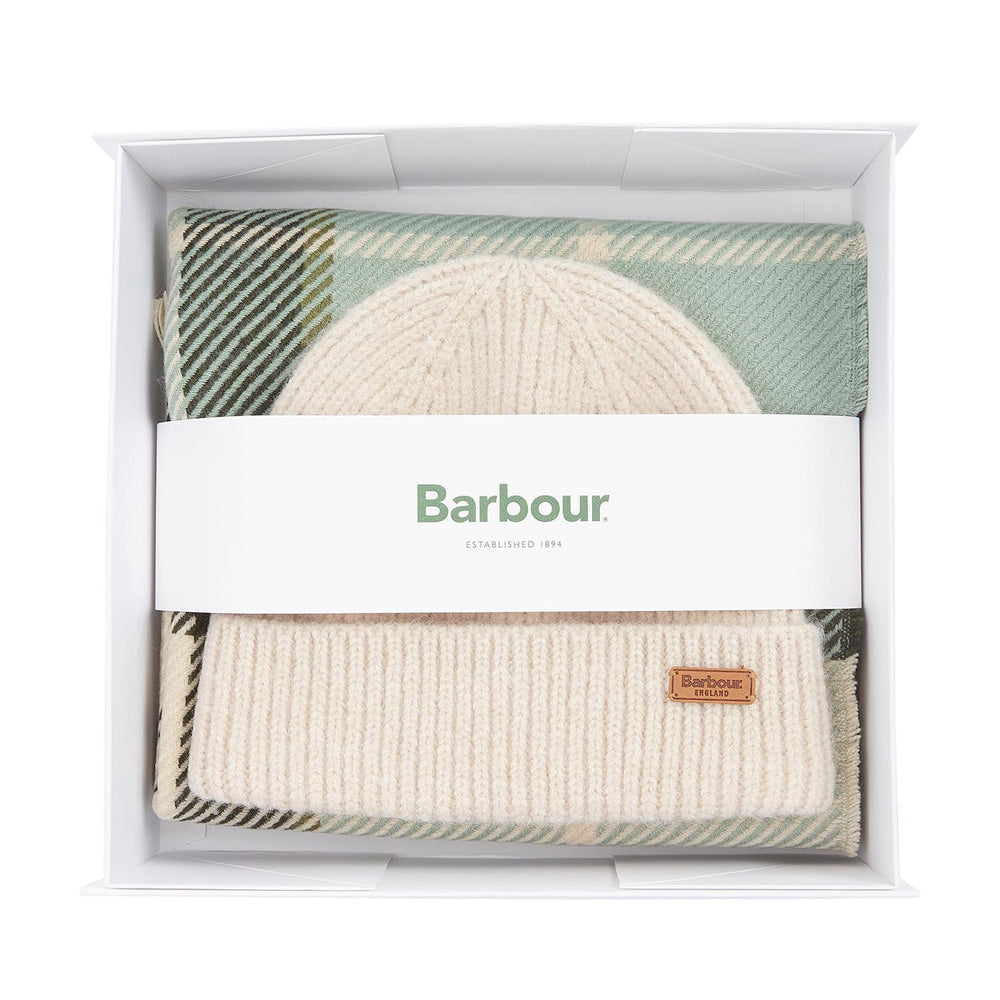 Ladies Pendle Beanie And Blair Scarf Gift Set In Mint