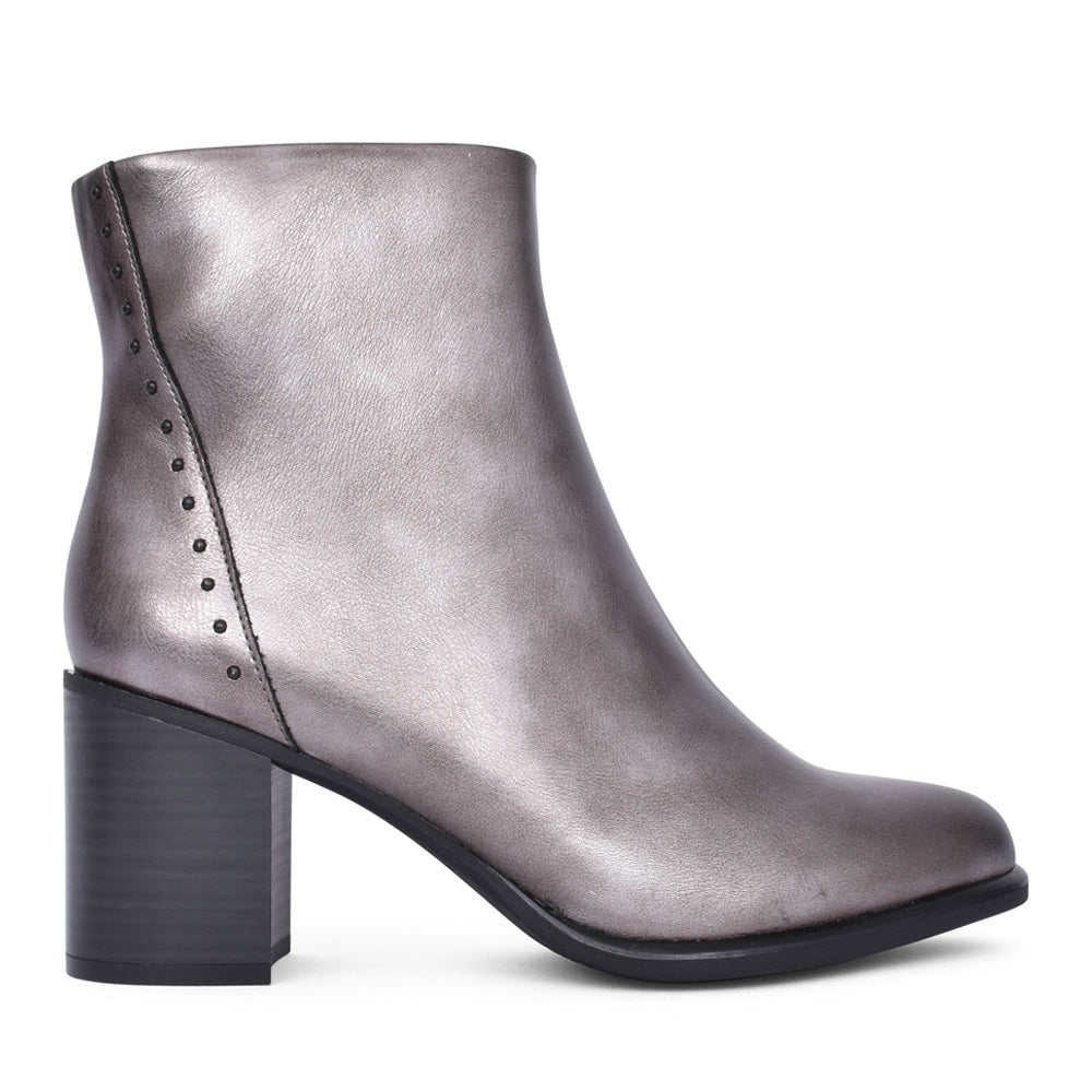 Ladies 2-25391 Ankle Boot In Pewter