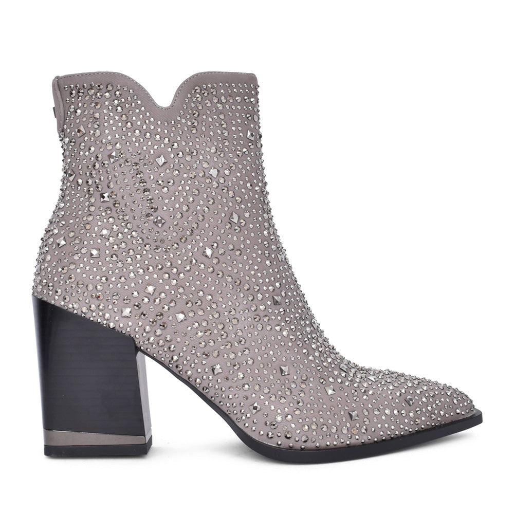 Ladies She's All That Ankle Boot In Grey