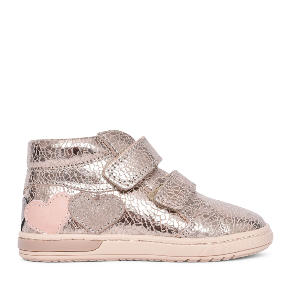 Girls 6904522 Velcro Ankle Boot In Rose Gold