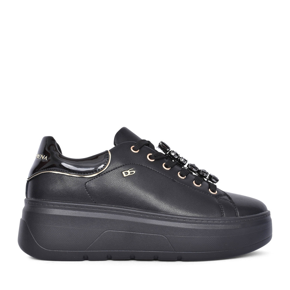 Ladies Kate Platform Trainer In Black