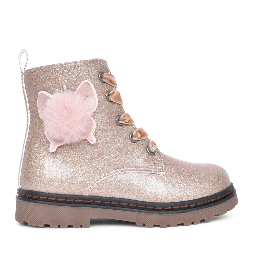 Girls 150659 Laced Ankle Boot In Nude