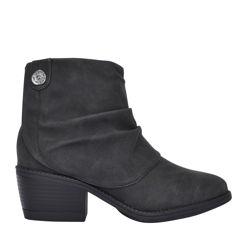 Ladies Riley Low Heel Ankle Boot In Black