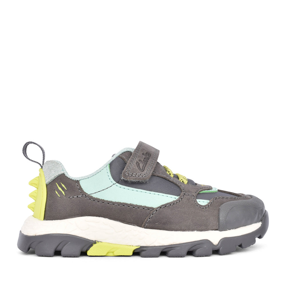 Boys Steggy2 Park Grey/green Trainer In Kids F Fit