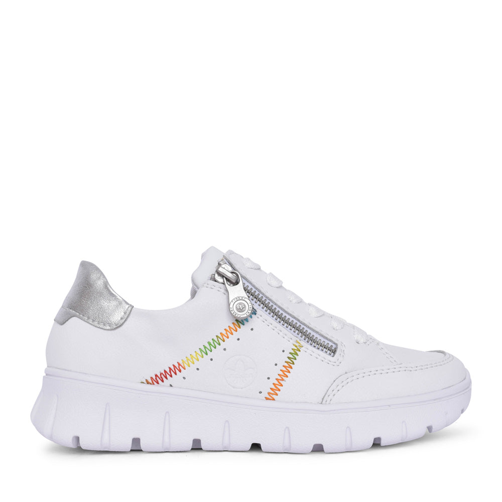 Ladies N1313 Laced Trainer In White