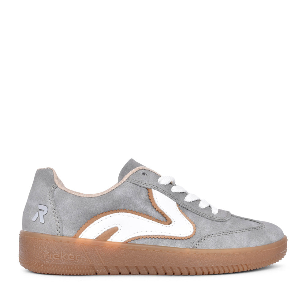 Ladies M5512 Laced Trainer In Grey
