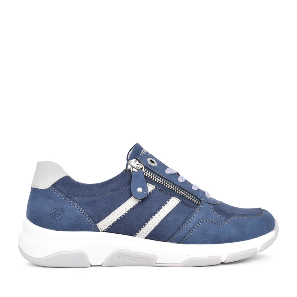 Ladies D1s04 Laced Trainer In Denim