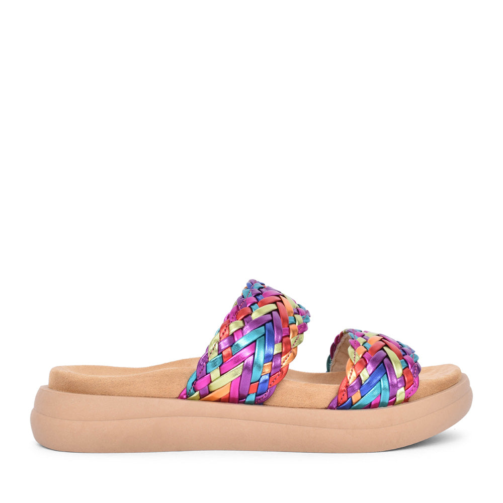 Ladies D2n52 Mule Sandal In Multi-colour