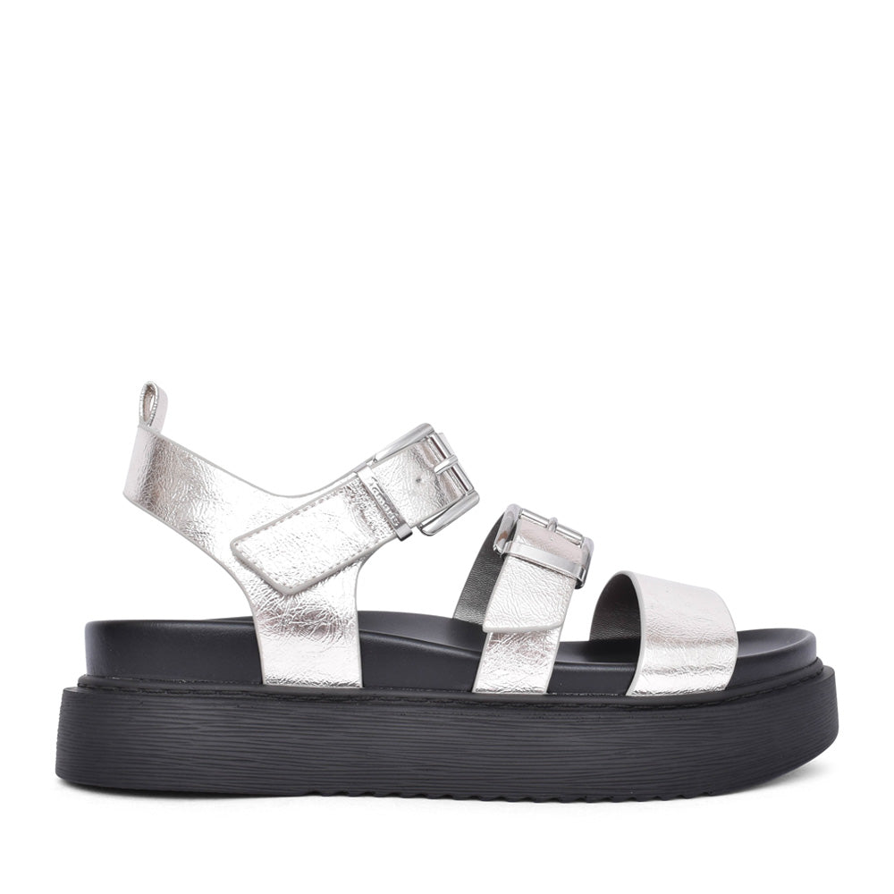 Ladies 1-28401 Strap Sandal In Platino