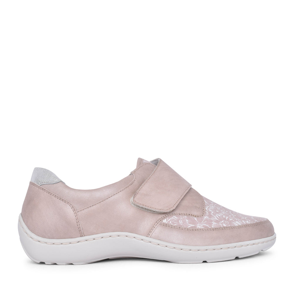 Ladies 496h31 Henni H-fit Velcro Shoe In Apricot