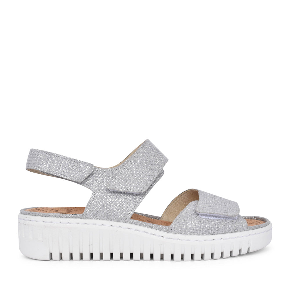 Ladies 955001 Willow H-fit Sandal In Silver