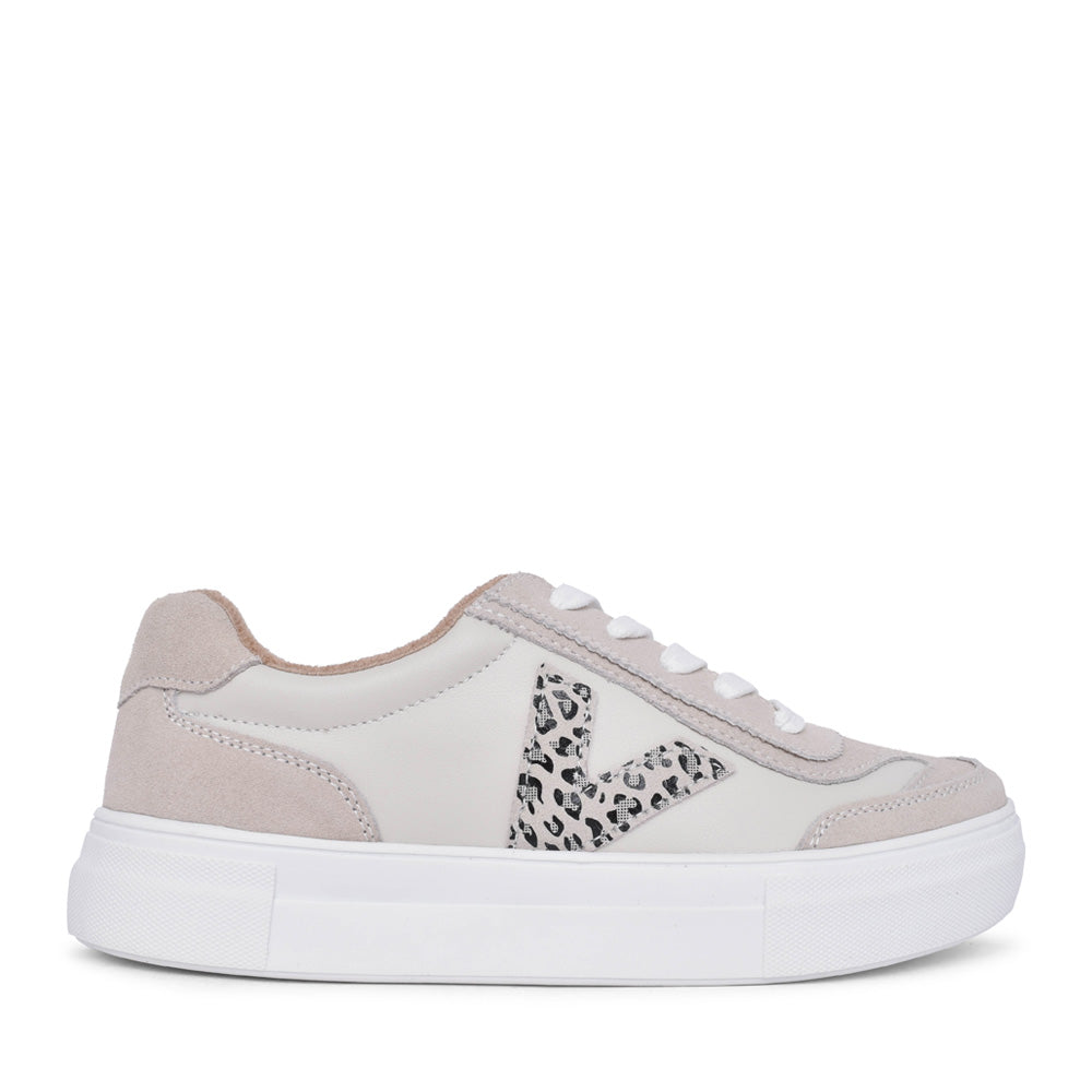 Ladies Eighty Laced Trainer In Animal