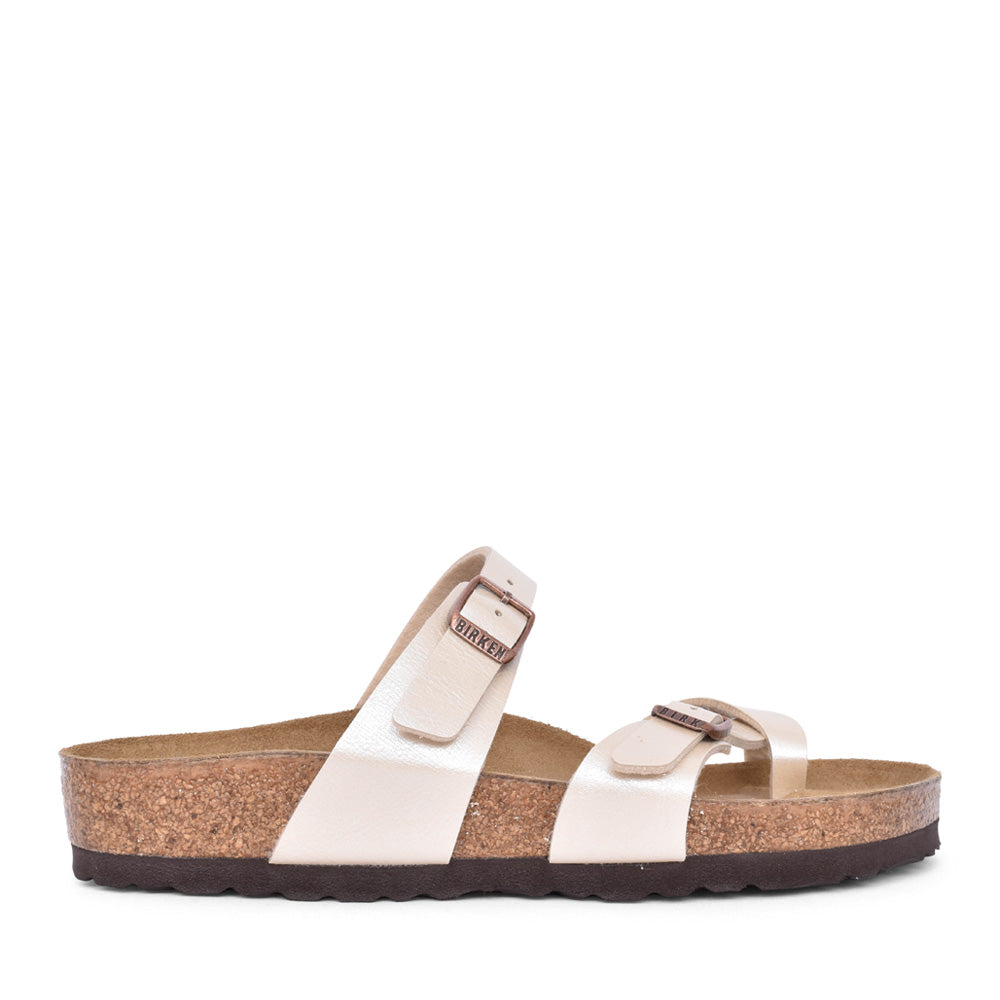 Ladies 71661 Mayari Toe Post Mule In Pearl