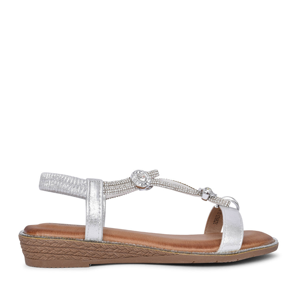 Ladies 3z8923-10 Sandal In Silver