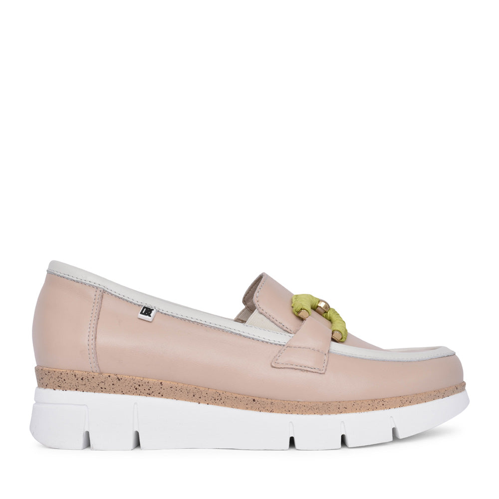 Ladies India D9298 Loafer In Beige