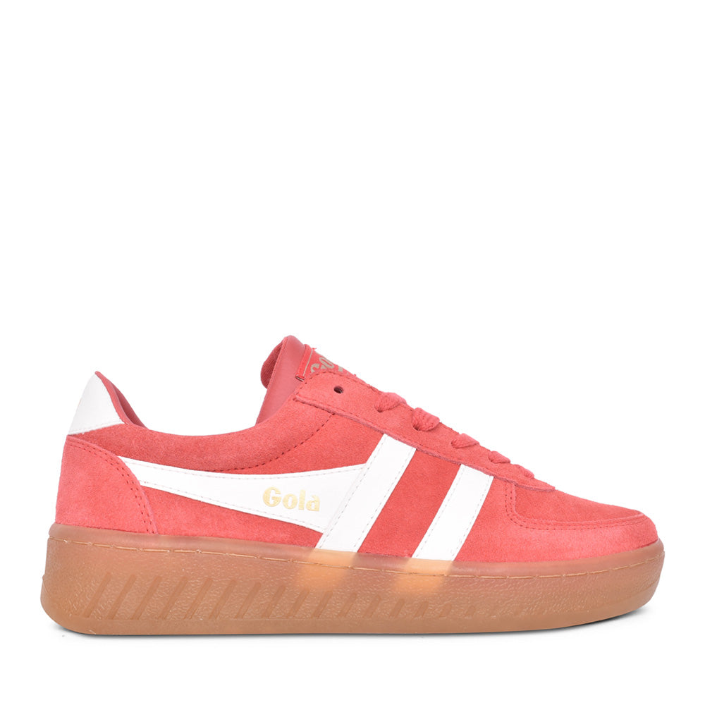 Ladies Grandslam Cla589 Laced Trainer In Coral