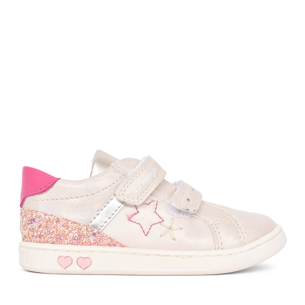 Girls 7903000 Double Velcro Shoe In Ivory