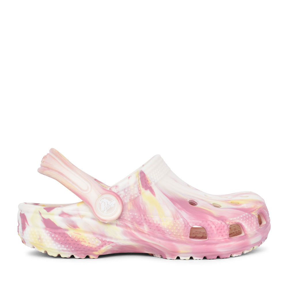 Girls 210718 Classic Glow Marble Clog In Multi-colour