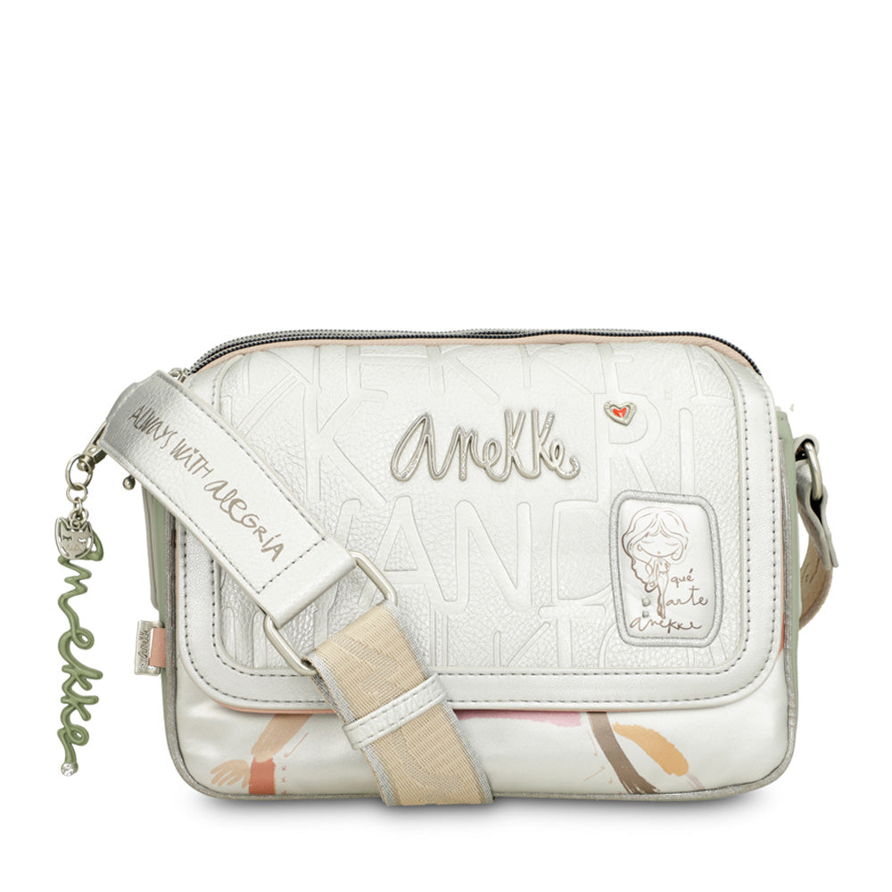 Ladies 40603-349 Cross Body Bag In Silver