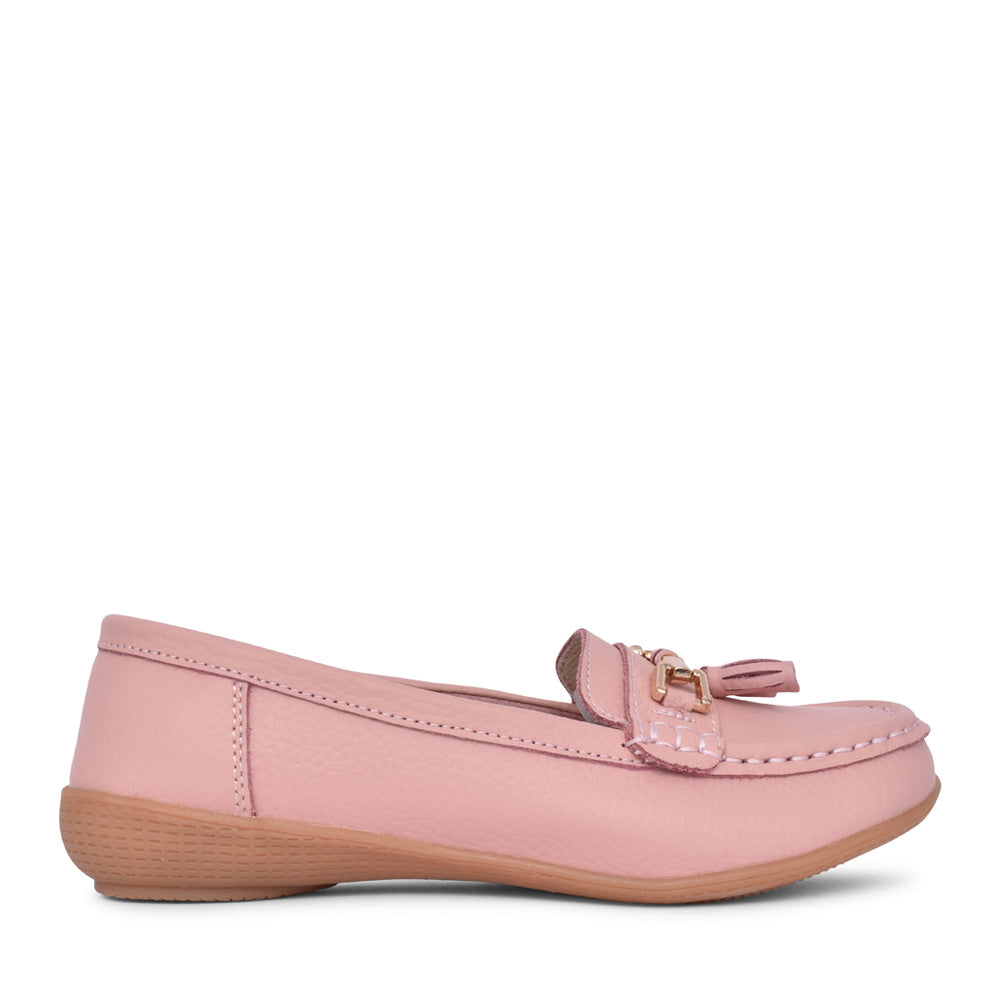 Ladies Nautical Slip-on Shoe In Pink