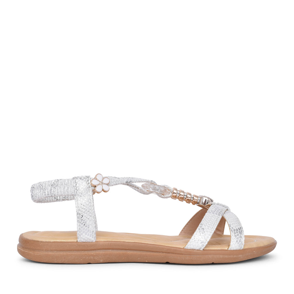Ladies Ophelia Sandal In White