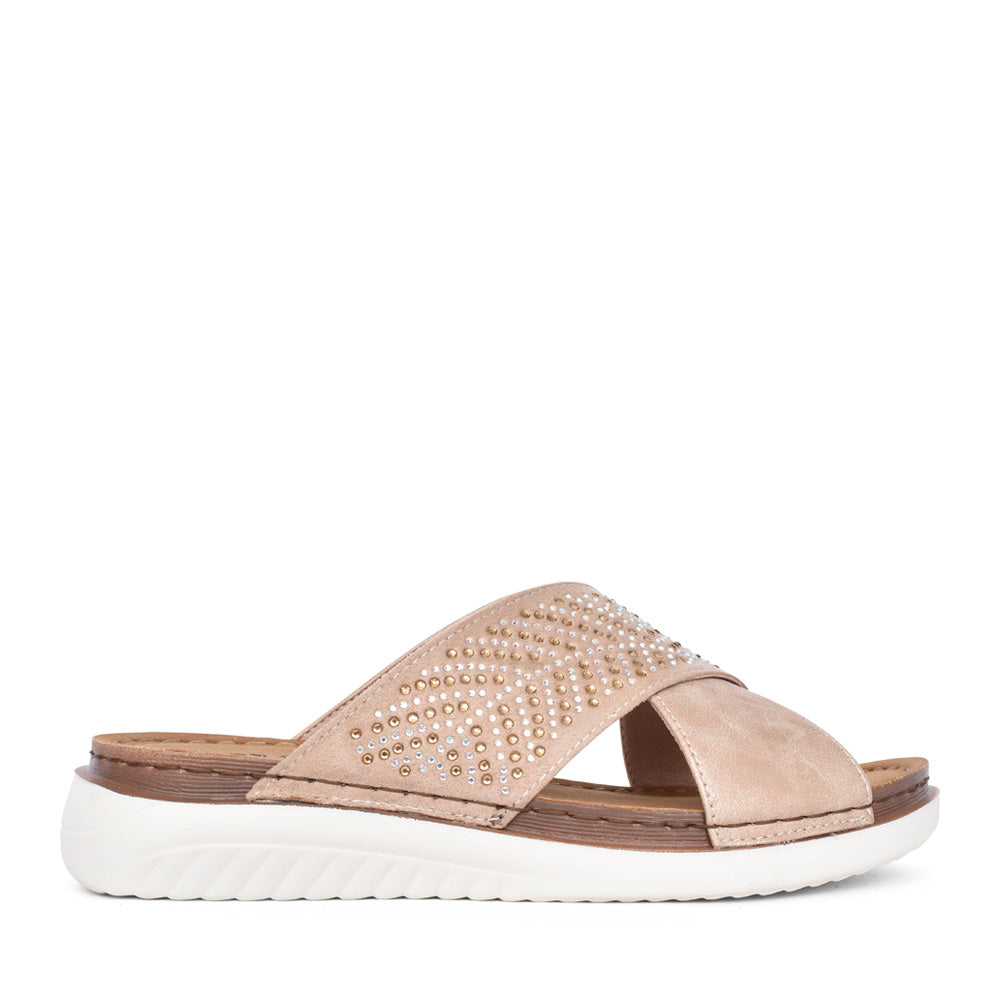 Ladies Wisteria Mule In Beige