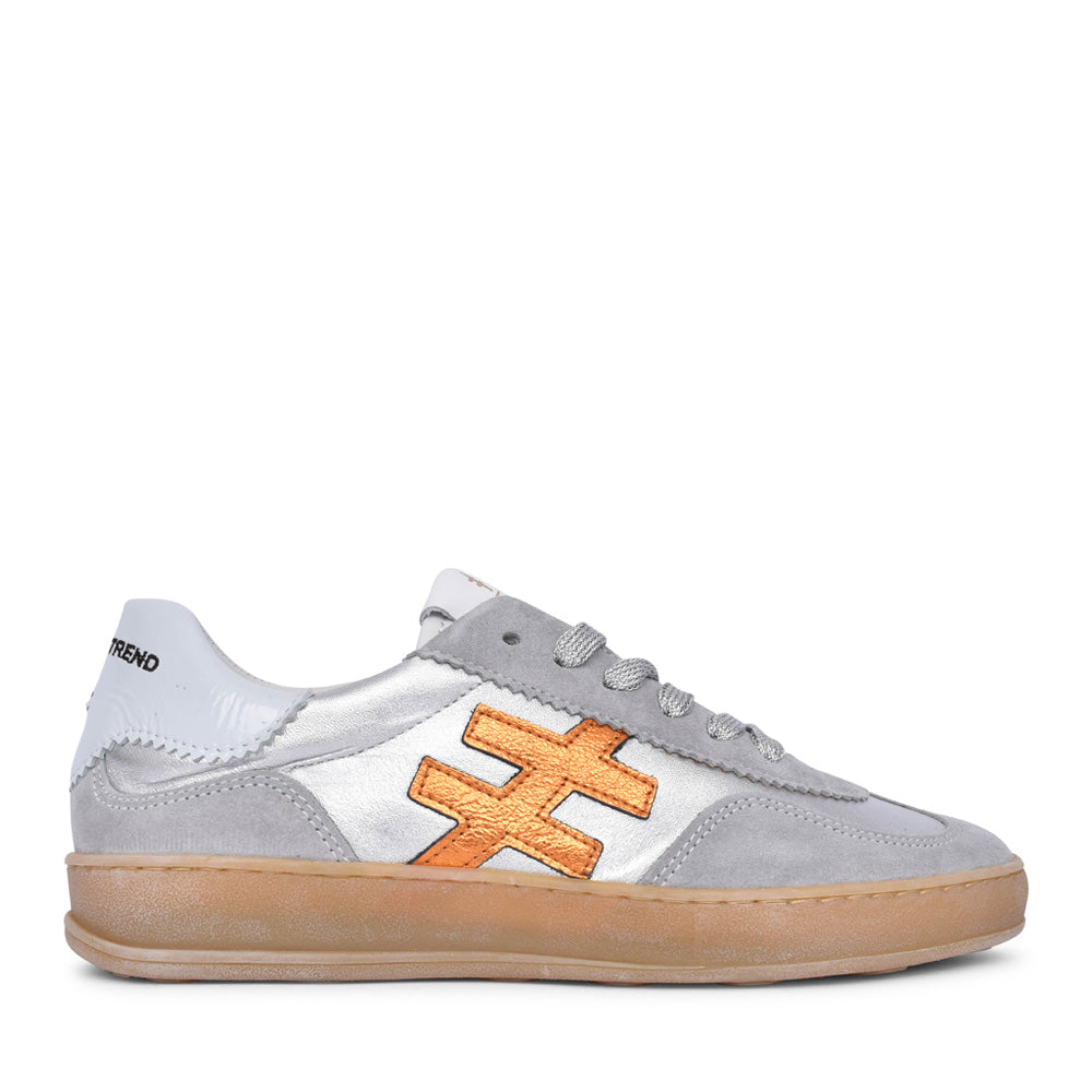 Ladies A032 M338 Laced Trainer In Grey