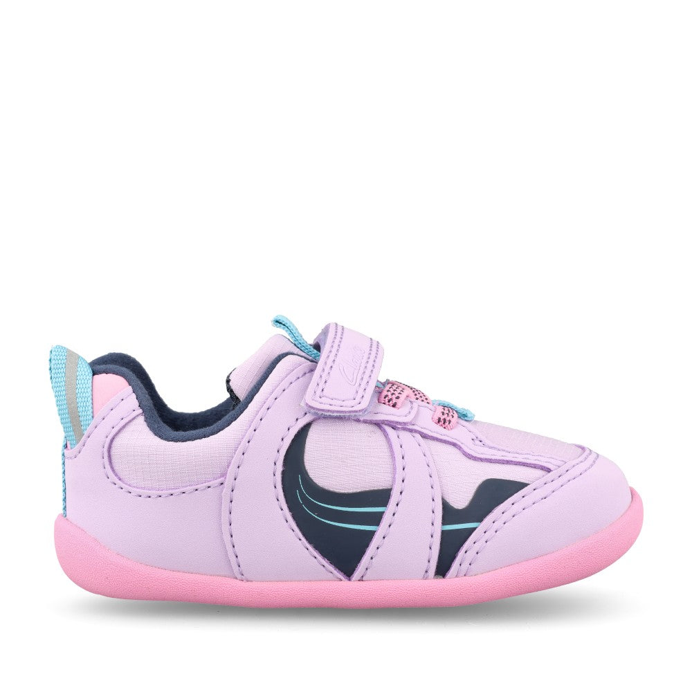 Girls Roamer Hero T Lilac Velcro Shoe In Kids F Fit