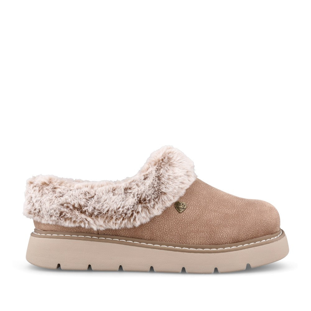 Ladies 114762 Keepsakes Lite Cozy Slipper In Taupe